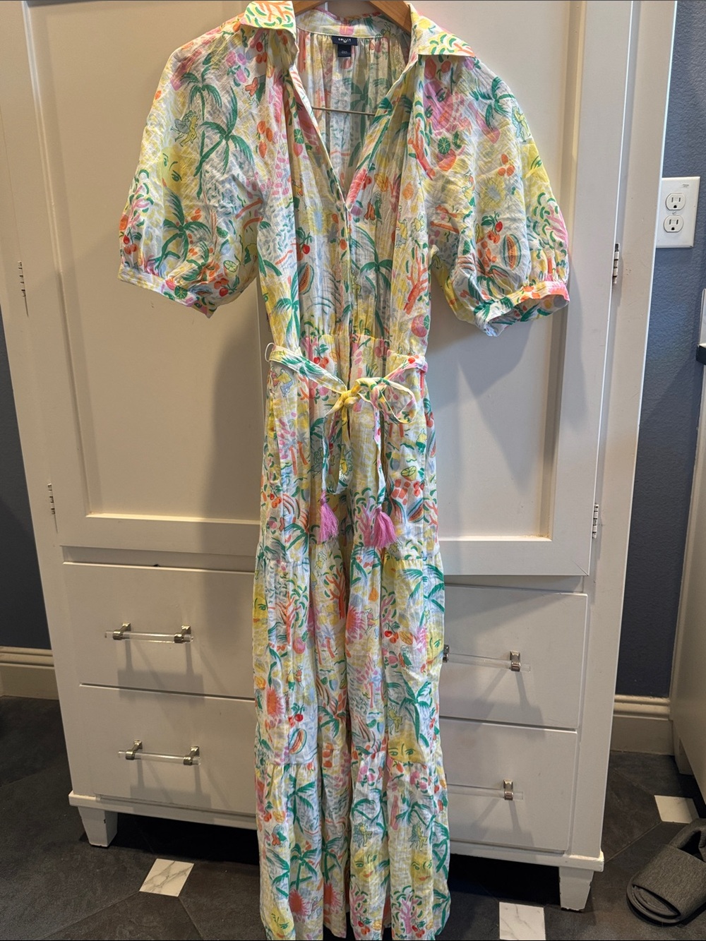 XXS Roller Rabbit Long Dress with Sleeves sold out! yellow gorgeous